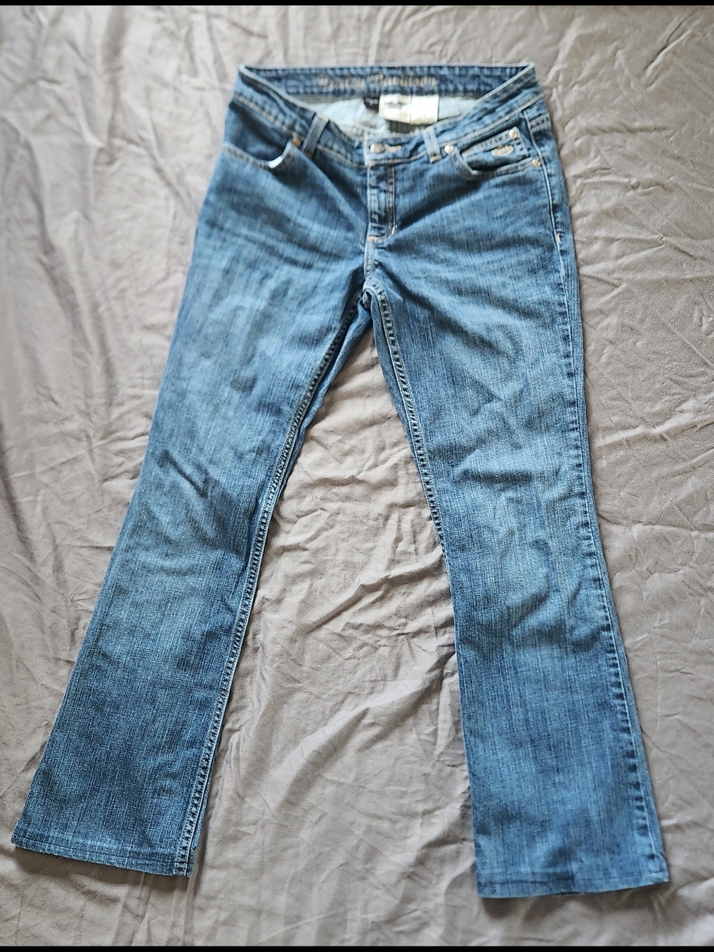 Harley-Davidson Women's Blue Boot Cut Jeans